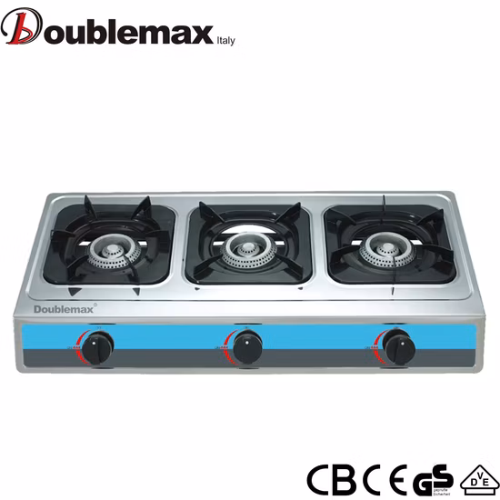 Dessus en verre de luxe à double brûleur construit